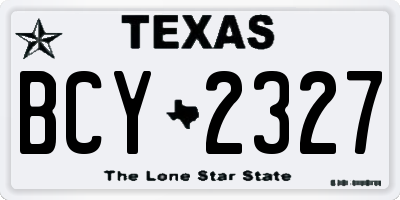 TX license plate BCY2327