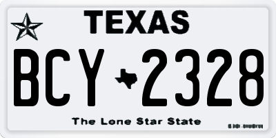 TX license plate BCY2328