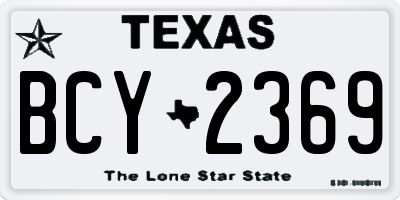 TX license plate BCY2369
