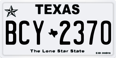 TX license plate BCY2370