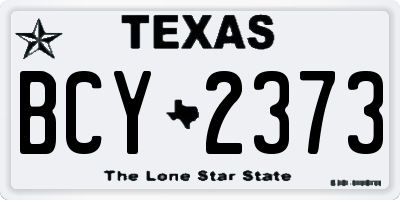 TX license plate BCY2373