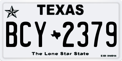 TX license plate BCY2379