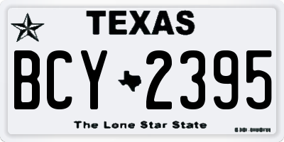 TX license plate BCY2395