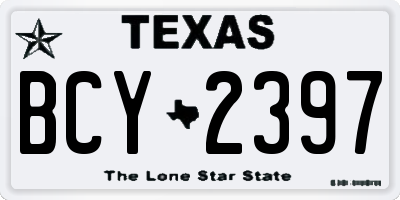 TX license plate BCY2397