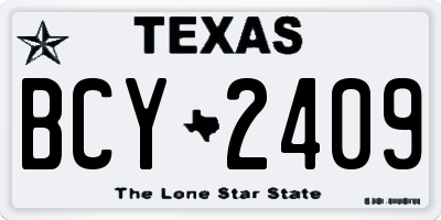TX license plate BCY2409