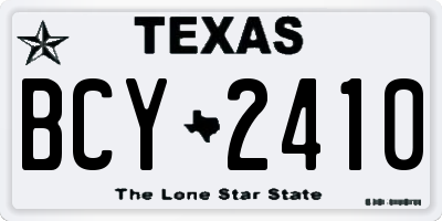 TX license plate BCY2410
