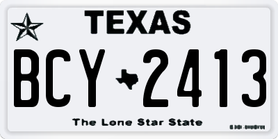 TX license plate BCY2413