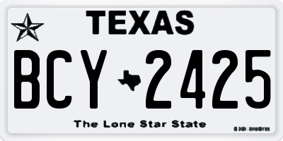 TX license plate BCY2425
