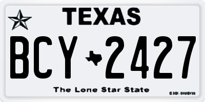 TX license plate BCY2427