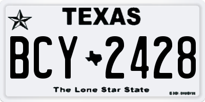 TX license plate BCY2428