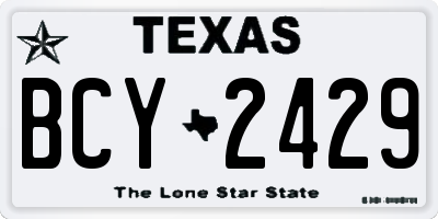 TX license plate BCY2429