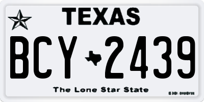 TX license plate BCY2439