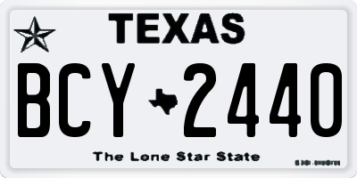 TX license plate BCY2440