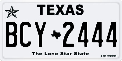 TX license plate BCY2444