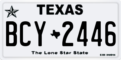 TX license plate BCY2446