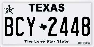 TX license plate BCY2448