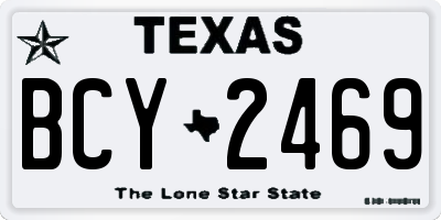 TX license plate BCY2469