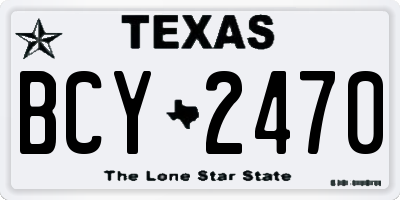 TX license plate BCY2470