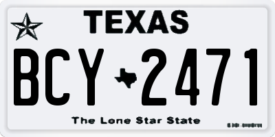 TX license plate BCY2471