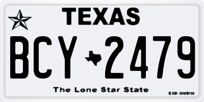 TX license plate BCY2479