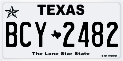 TX license plate BCY2482