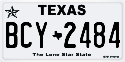 TX license plate BCY2484