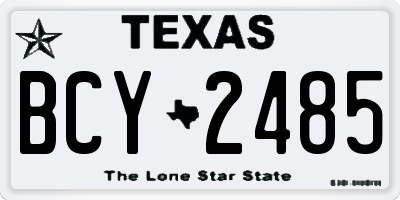 TX license plate BCY2485