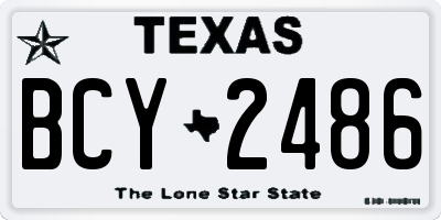 TX license plate BCY2486