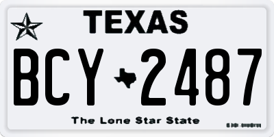 TX license plate BCY2487