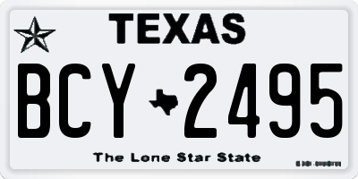 TX license plate BCY2495