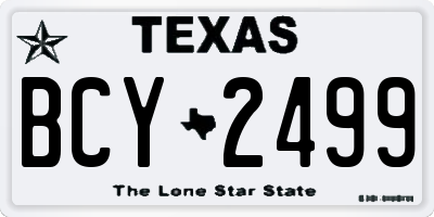TX license plate BCY2499