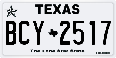 TX license plate BCY2517