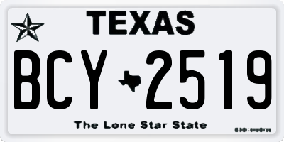 TX license plate BCY2519