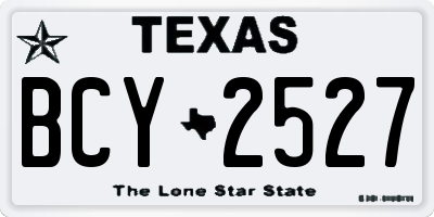 TX license plate BCY2527