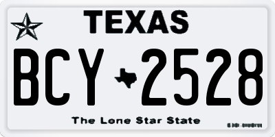 TX license plate BCY2528