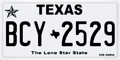 TX license plate BCY2529