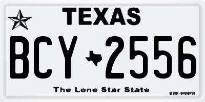 TX license plate BCY2556