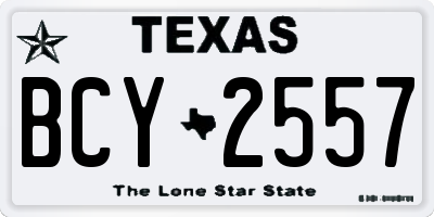 TX license plate BCY2557