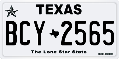 TX license plate BCY2565
