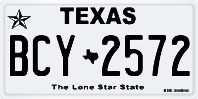 TX license plate BCY2572