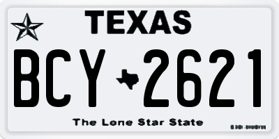TX license plate BCY2621