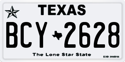 TX license plate BCY2628