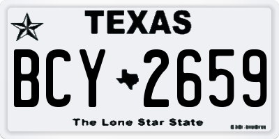 TX license plate BCY2659