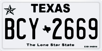 TX license plate BCY2669