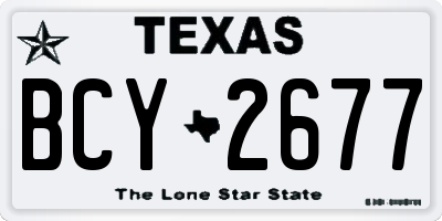 TX license plate BCY2677