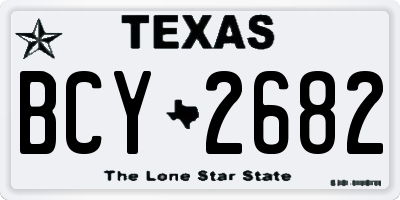 TX license plate BCY2682