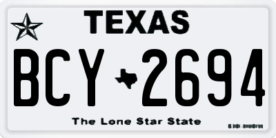 TX license plate BCY2694