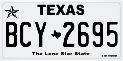 TX license plate BCY2695