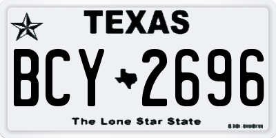 TX license plate BCY2696