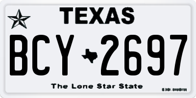 TX license plate BCY2697